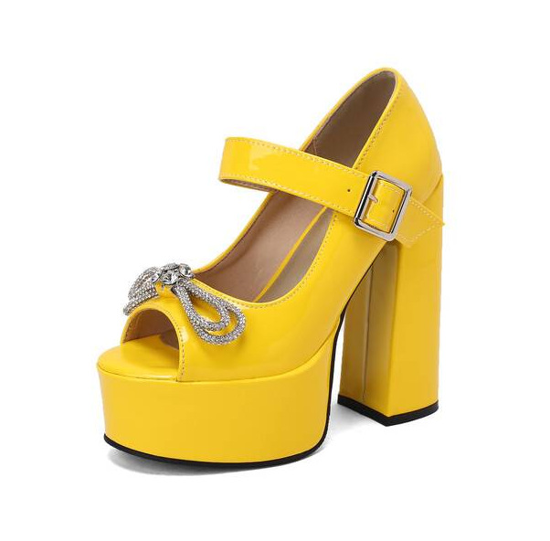 New Style Chunky-Heel Bow Sandals For Women Foreign Trade foto 2