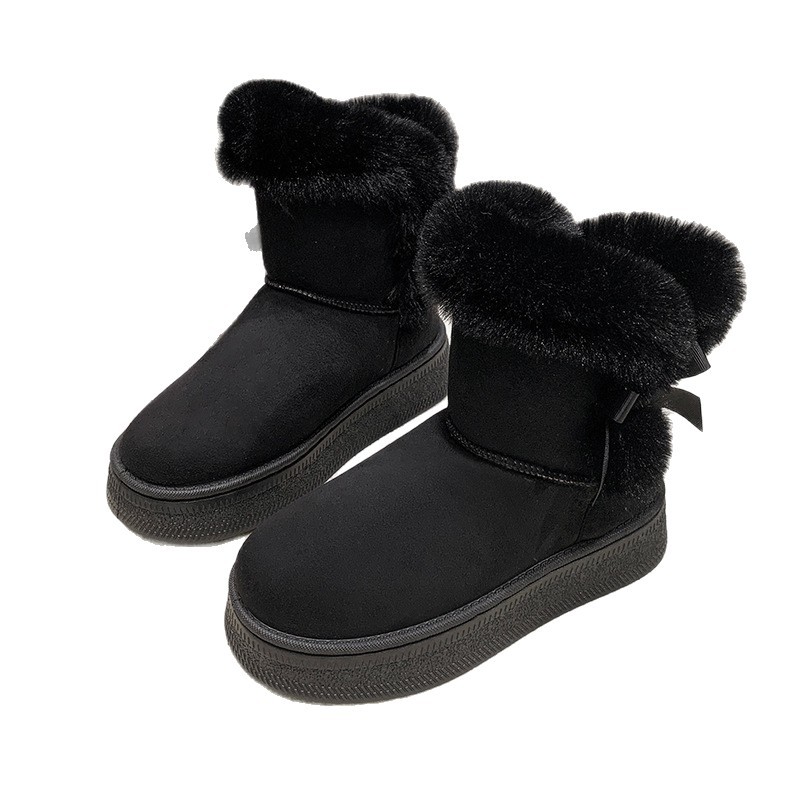 Women's Mid-Calf Fleece-Lined Thickened Thermal Cotton Boots foto 2