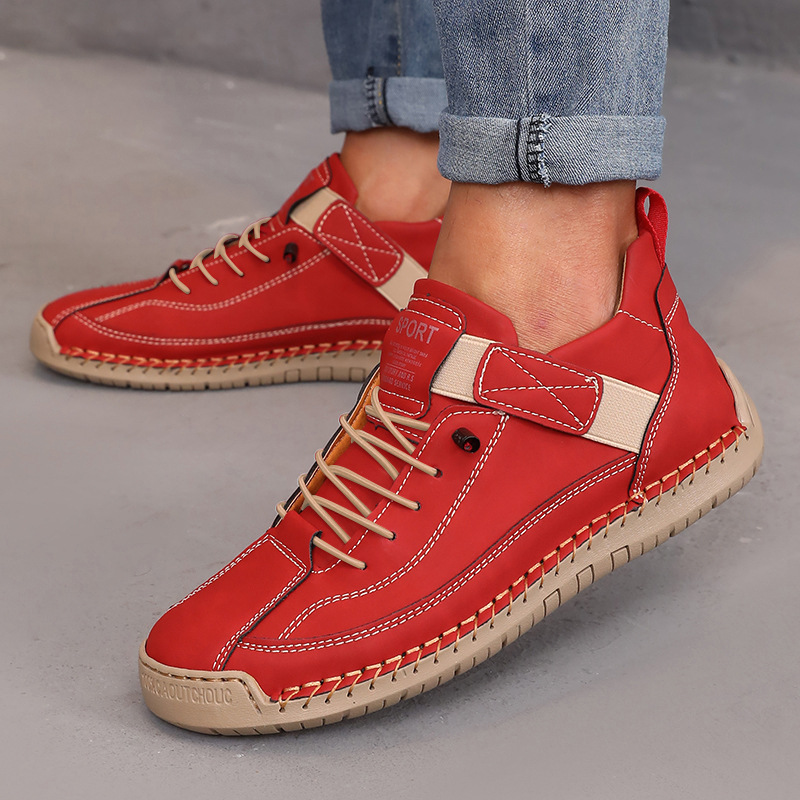 Women's Color Matching Fashion Leather Outdoor Casual Boots foto 4