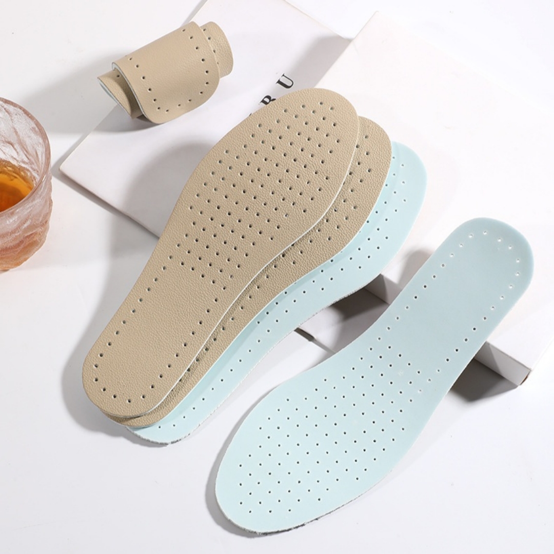 High-elastic Odor-resistant Leather Summer Thin Insoles foto 3