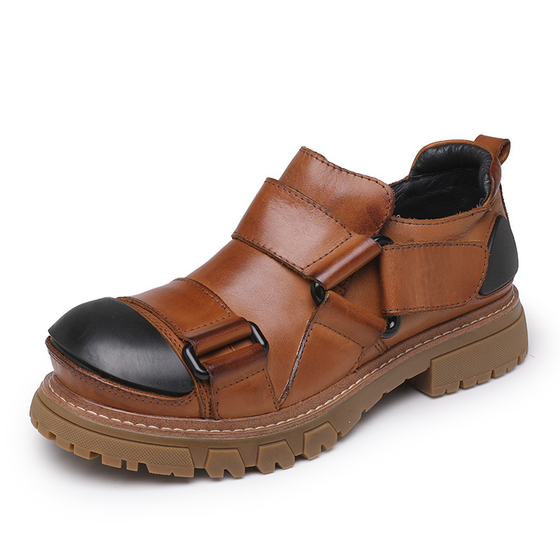 Work Boots Made From Full-grain Cowhide With A Round Toe And Low-cut Design foto 3