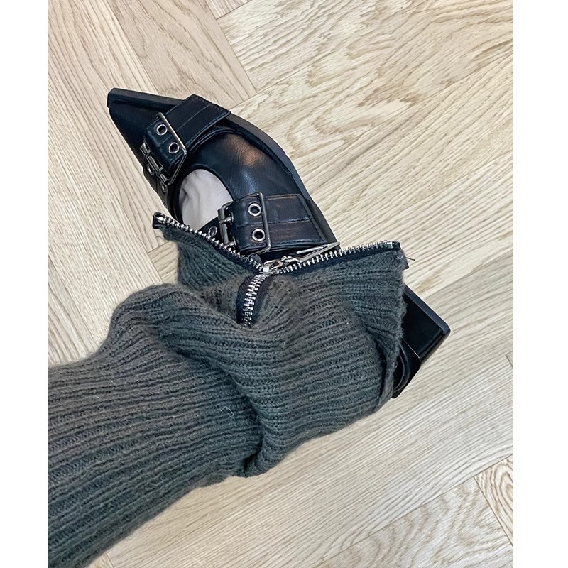 French-style Korean Sweet-and-cool Pointed-toe Mary Jane Shoes foto 2