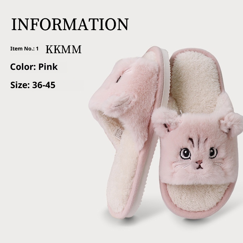 Thickened Warm Plush Soft Soled Cotton Slipper foto 5