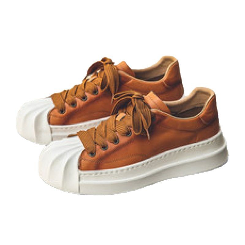 Shell Toe Men's Shoes Leather Waterproof Casual foto 3