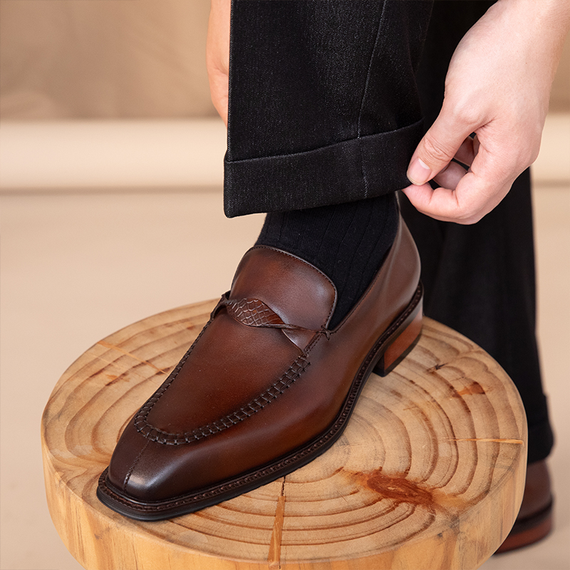Spring And Autumn Leisure Versatile Leather Shoes For Men foto 5
