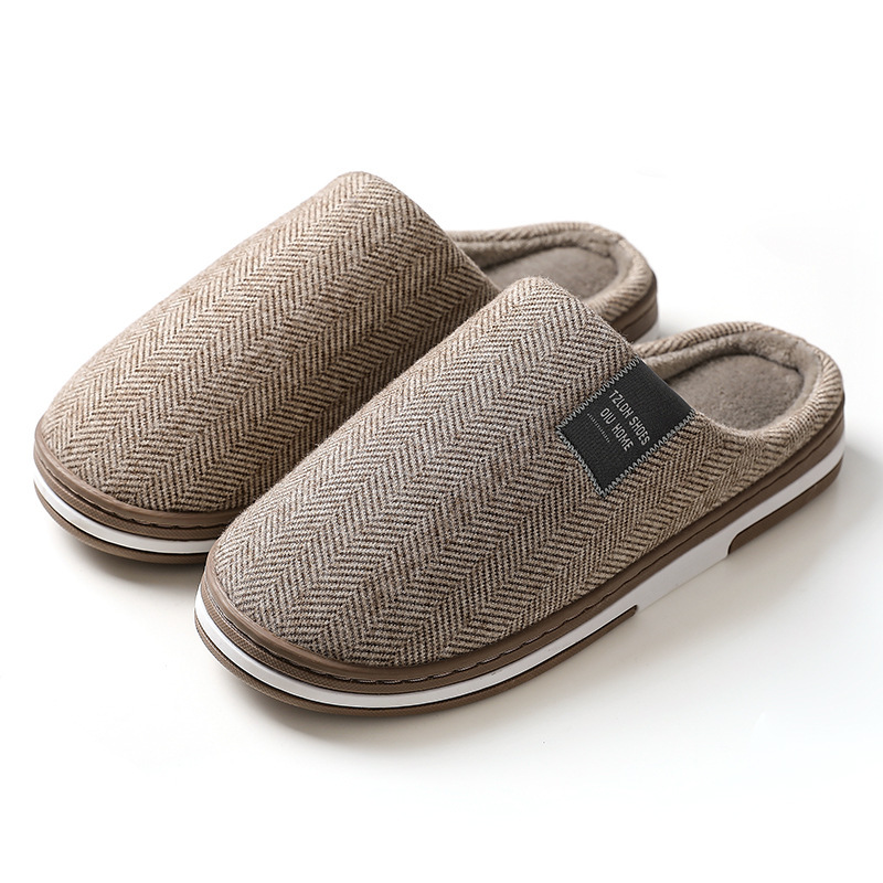 Home Cotton Slippers Men's Home Autumn And Winter Thick Bottom Non-slip foto 4