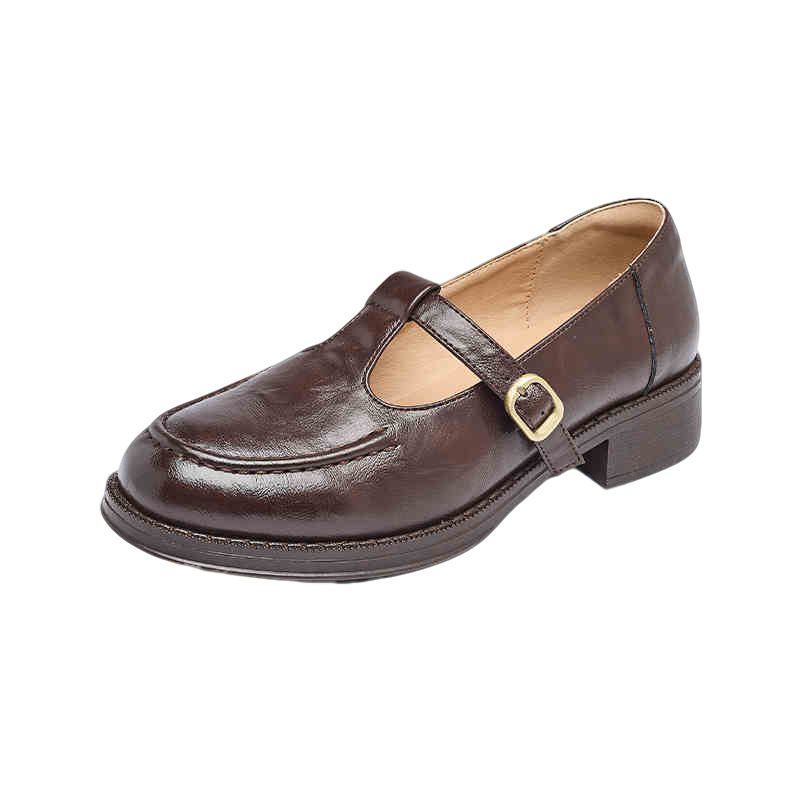 Women's Commuter French Platform Leather Shoes foto 4