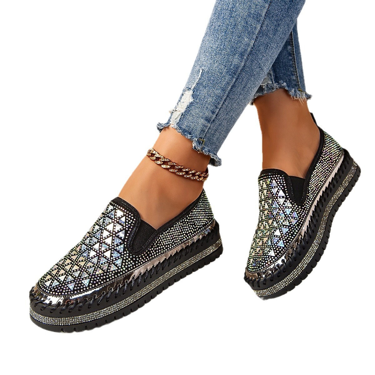 Casual Sneakers Pedal Four Seasons Thick Bottom All-matching Flat Shoes foto 5