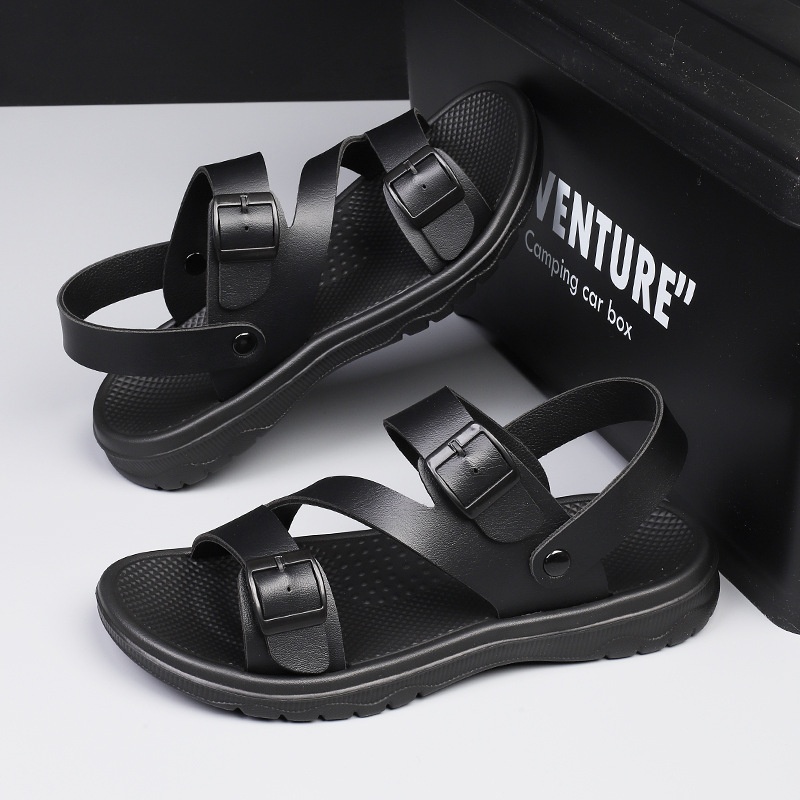 Summer New Sandals Men's Daily Beach Shoes Men's Casual Driving Soft Bottom Non-slip Sandals Breathable foto 4