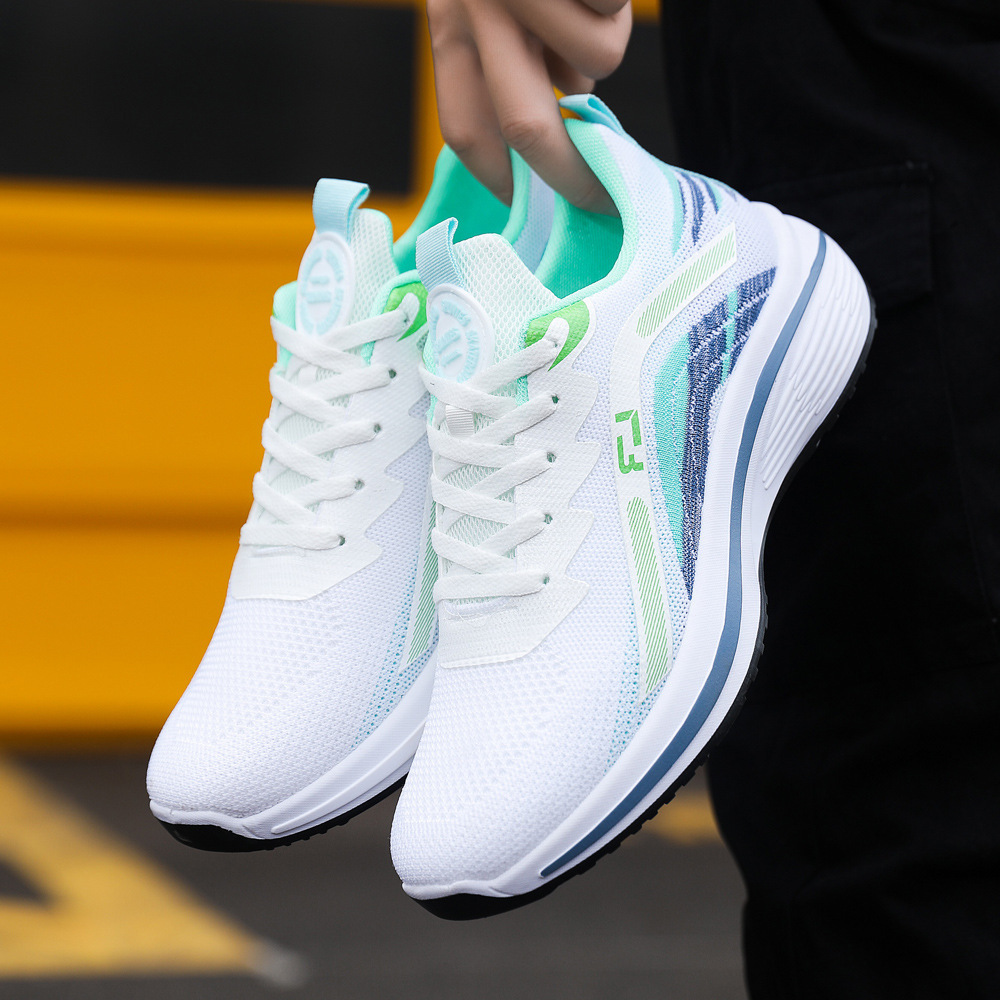 Breathable Thin Fashion Casual Flyknit Sports Mesh Shoes foto 3
