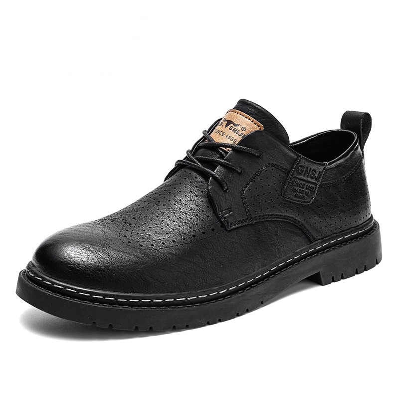 Business British Style Soft Bottom Casual Leather Shoes Male foto 2