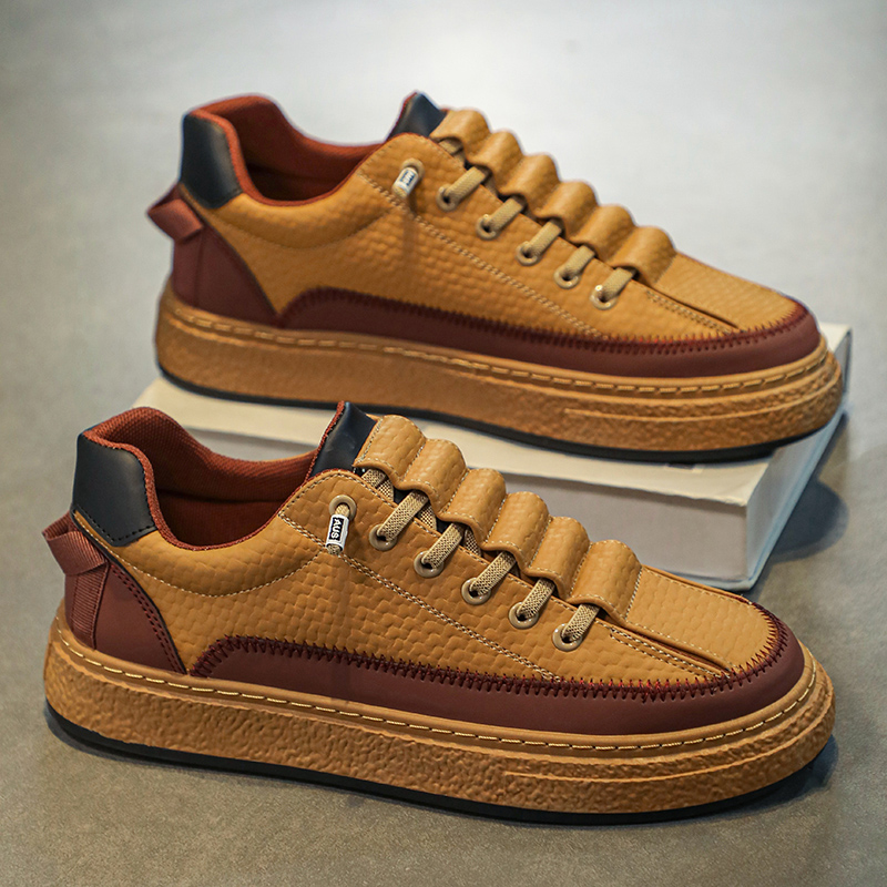 All-matching Leather Skateboard Platform Casual Sports Popular Shoes foto 5