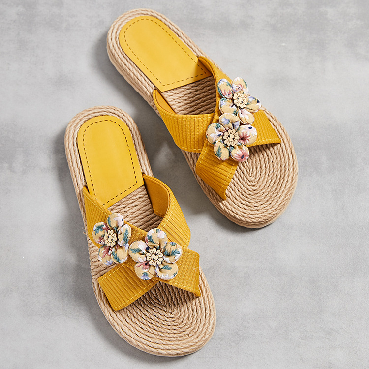 Summer Women's Slippers Rope Bottom Solid Color Fashion foto 2