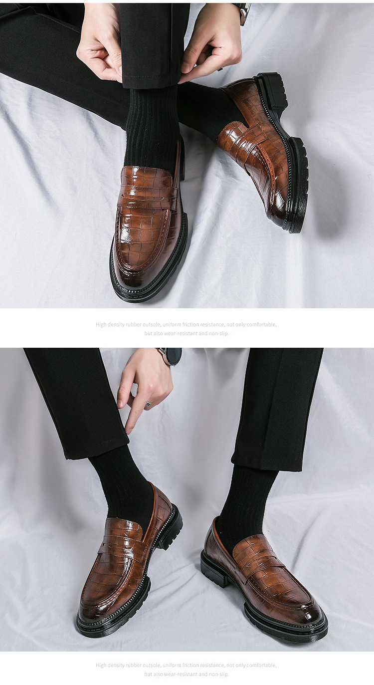Plus Size Men's Slip-on Platform Slip-on Loafers foto 2