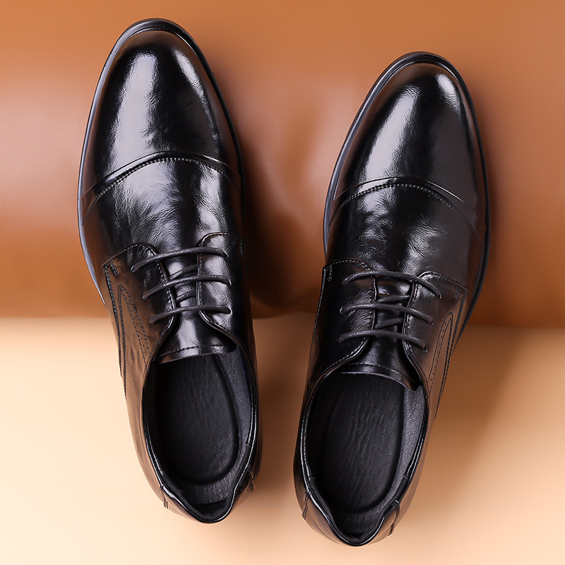 New Men's Business Formal Leather Shoes foto 4