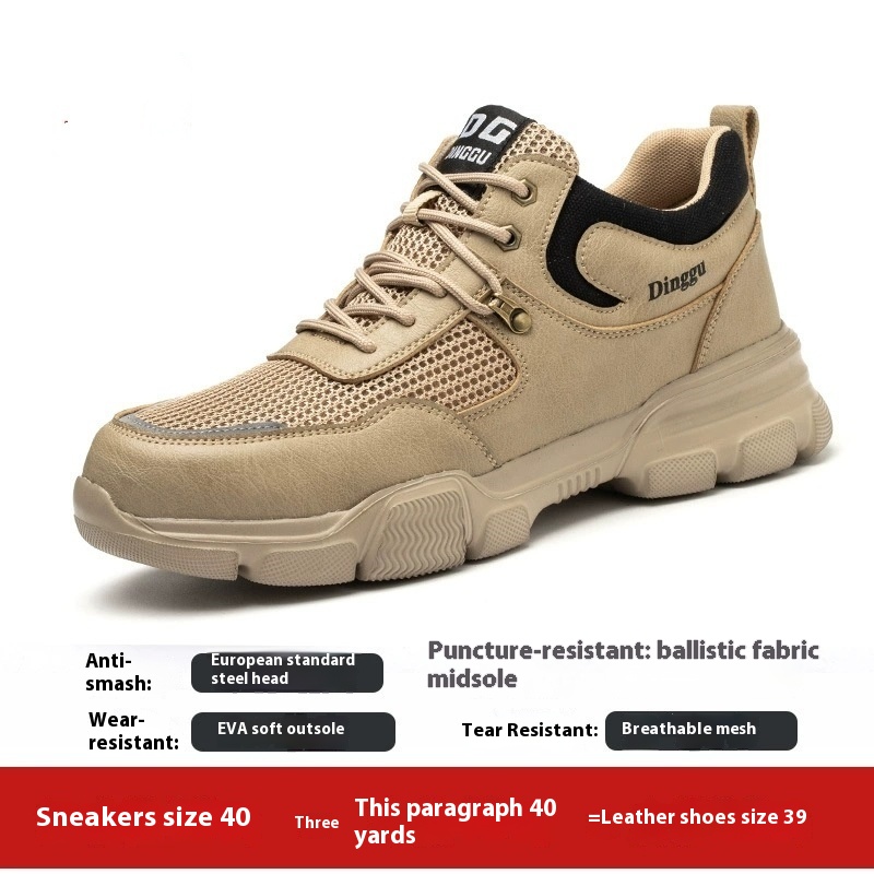 Labor Protection Shoes For Men Anti Smashing And Anti Piercing, All Season Safety Steel Head foto 5