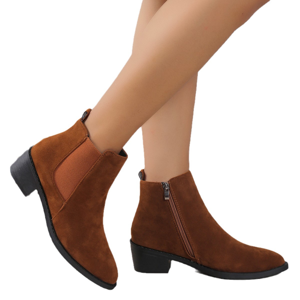 Plus Size Women's Women's Casual Boots Solid Color Wedge Snow Boots foto 4