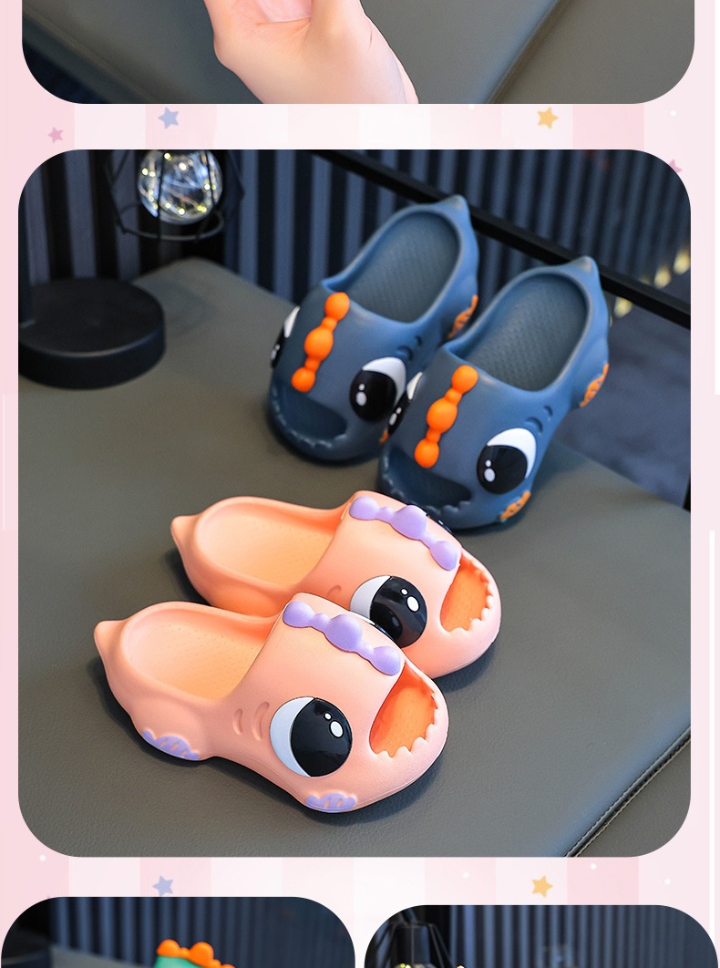 Children's Slippers Bathroom Bath Non-slip Soft Bottom Shit Slippers foto 5