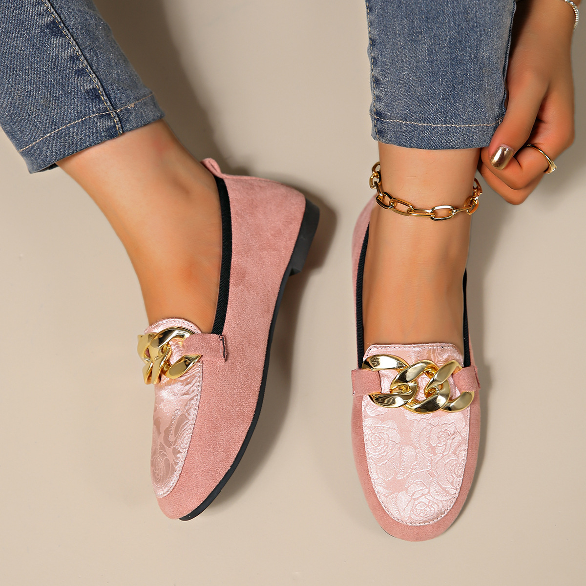 Women's Metal Flat Lazy Doug Shoes foto 4