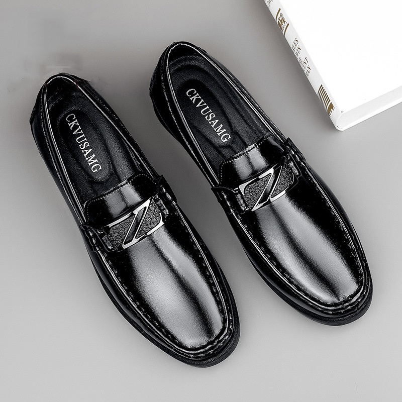 Genuine Bottom Soft Surface Height Increasing Insole Cowhide Business Leather Shoes foto 5