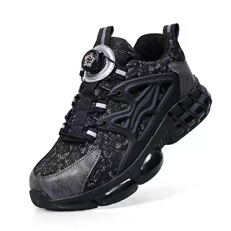 Men's Wear-resistant Workwear Breathable Fly Woven Shoes