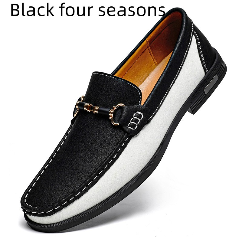 Genuine Leather Moccasins Mens Large Size 47 Casual Shoes foto 3