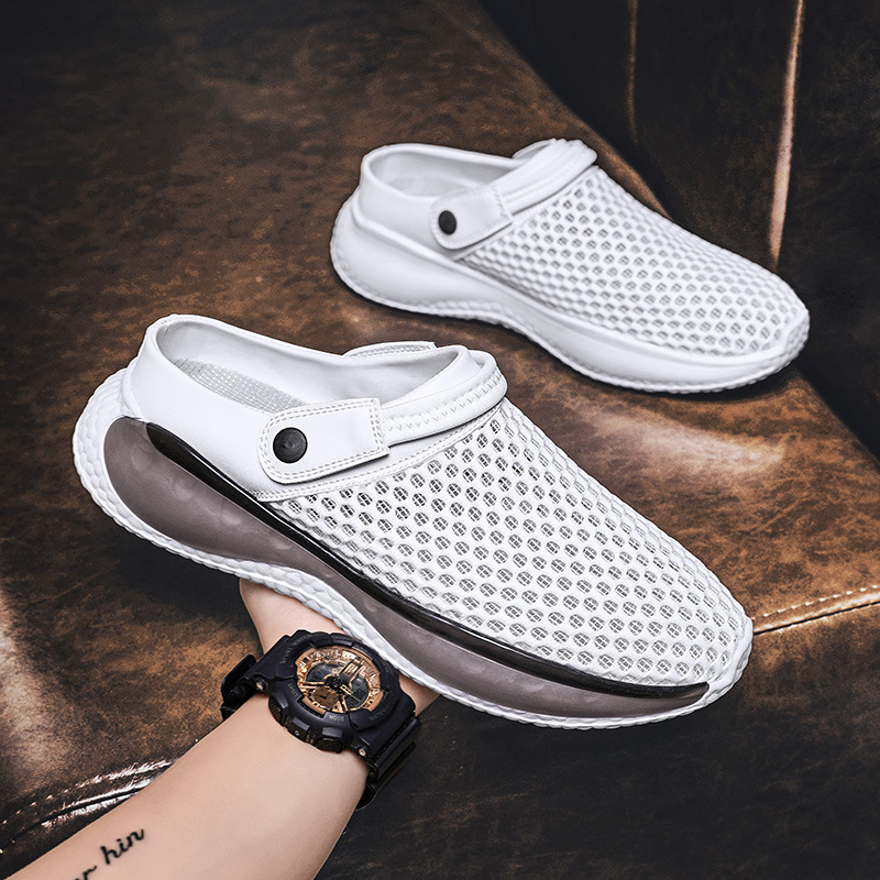 Men's Pump Semi-slipper Sandals Non-slip Sports Hollow Beach Shoes foto 5