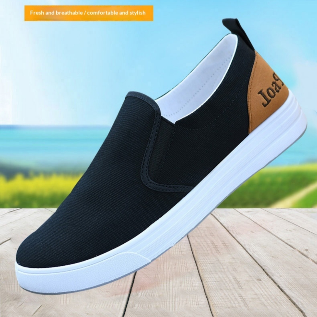 Mens Dad Casual Canvas Sneakers Comfortable Slip-on Design foto 5