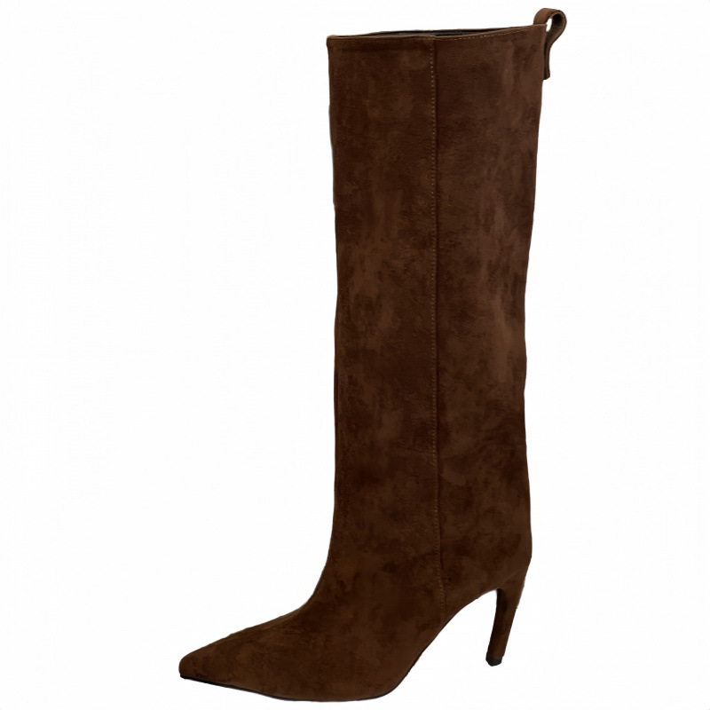 European And American Style Fashion Pointed High Boots Simple And Elegant foto 5