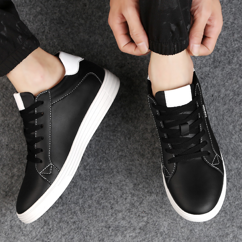Autumn Flat Heel Height Increasing Insole Lace-up Casual Shoes New Men's Sports foto 3