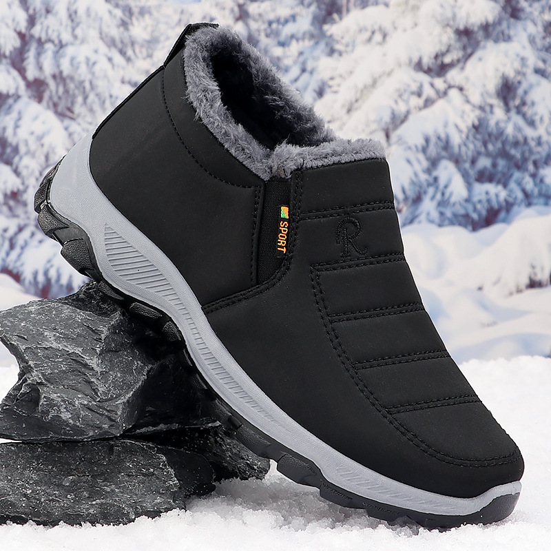 Cotton-padded Shoes Men's Fleece-lined Thick Leisure Warm Snow Boots foto 3