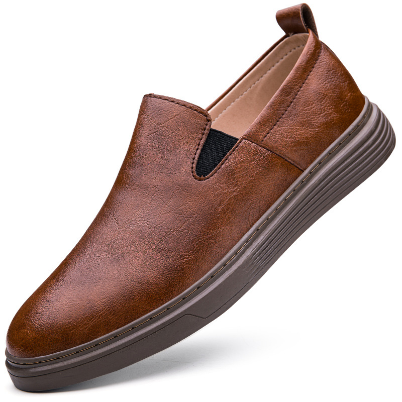Men's Slip-on Slip-on Soft Bottom Hand-stitched Breathable Board Shoes foto 4