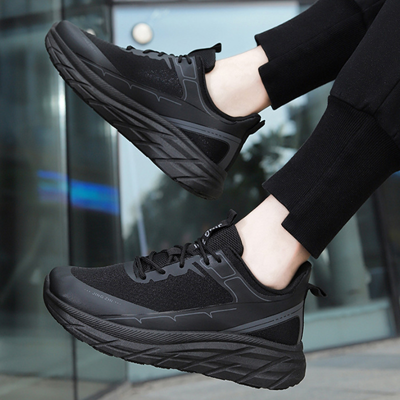 Fashion Thick-soled Anti-skid Shoes Ins Slip-on Casual Lazy Shoes Men Outdoor Breathable Lace-up Running Sports Sneakers foto 3