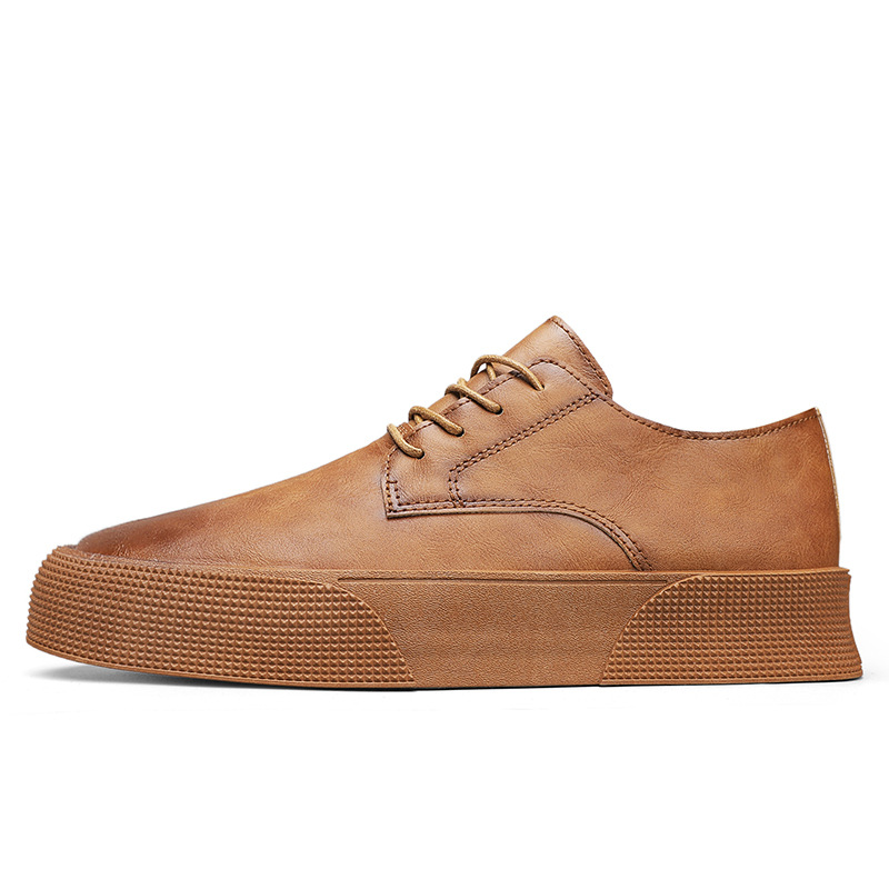Lace-up Platform Korean Casual Shoes Retro Men's Shoes Board Shoes foto 3