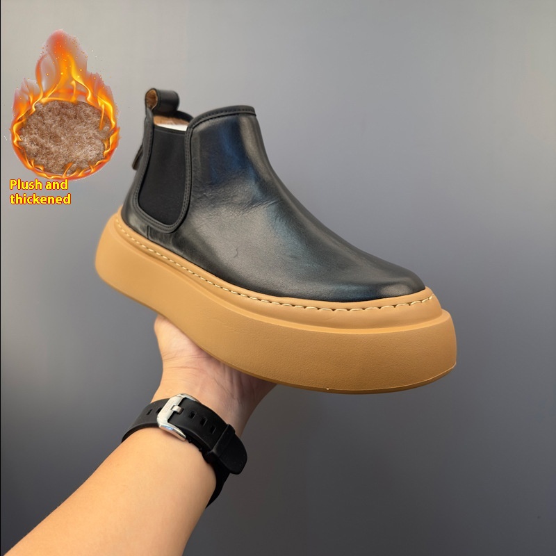 British Style Leather Casual Martin Boots foto 2