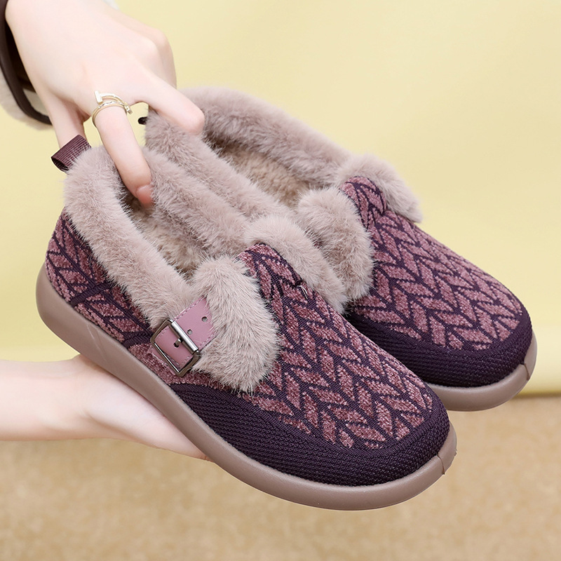 New Womens Fleece-lined Extra-thick Insulated Cotton Shoes foto 5