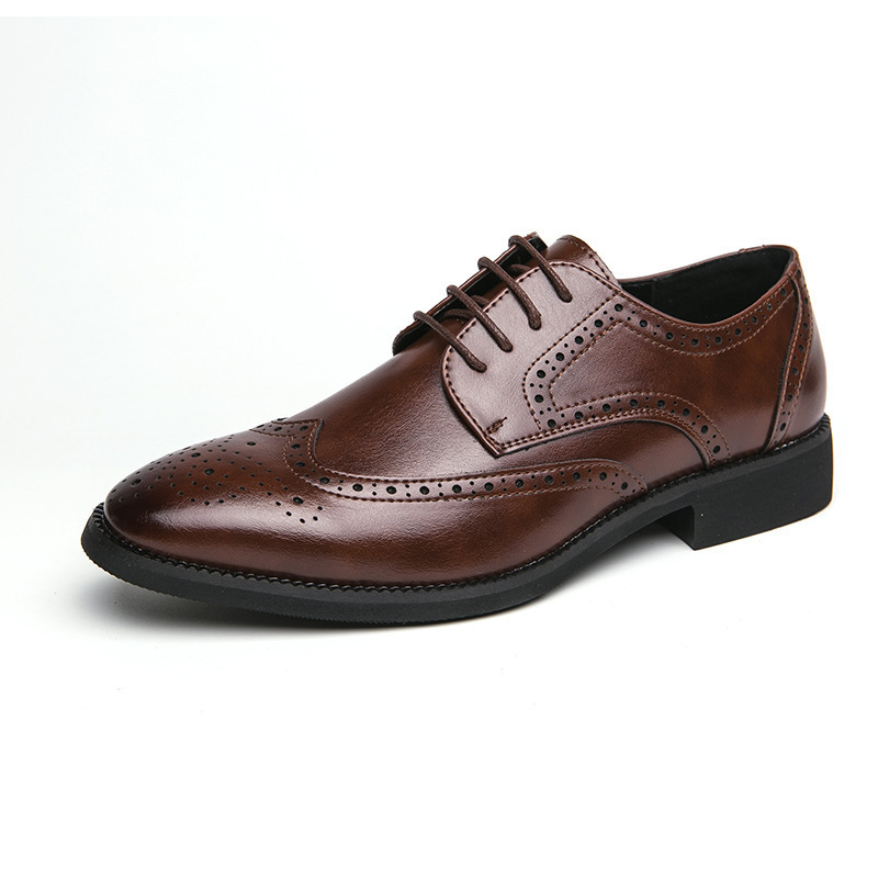 British Style Pointed Leather Shoes foto 5