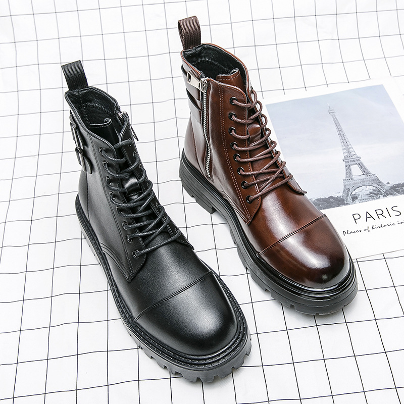 New Mid-top Round Head Chelsea Men's Boots foto 3