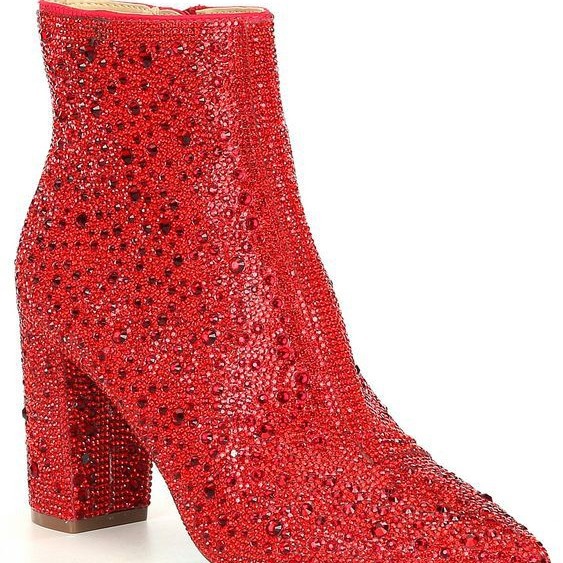 Rhinestone Pointed Toe Fashion Ankle Boots foto 3