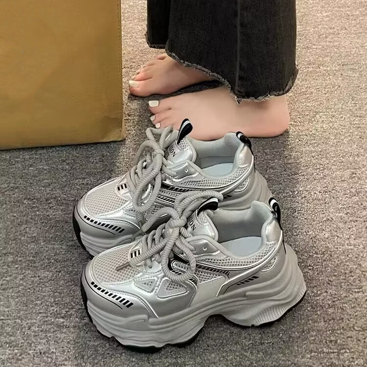 Platform Mesh Elevator Breathable All-matching And Lightweight Sports Casual Shoes foto 4