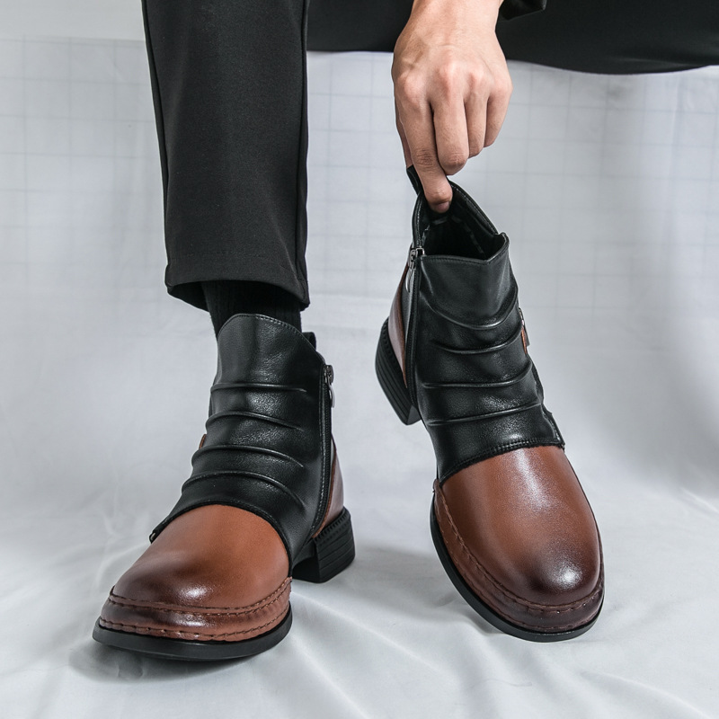 Men's Fashion British Style Martin Booties foto 4