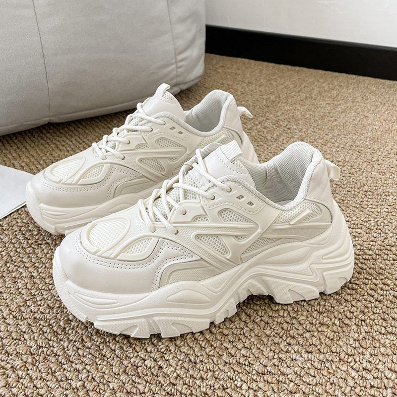 Thick-soled Breathable Single-lined Platform Dad Shoes foto 5
