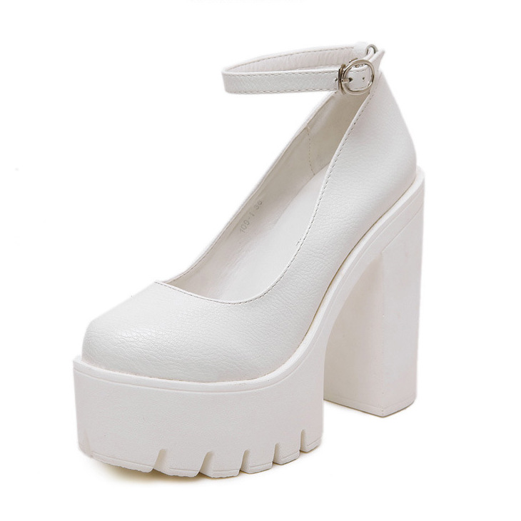 European And American Fashion Buckle Women's Shoes foto 4