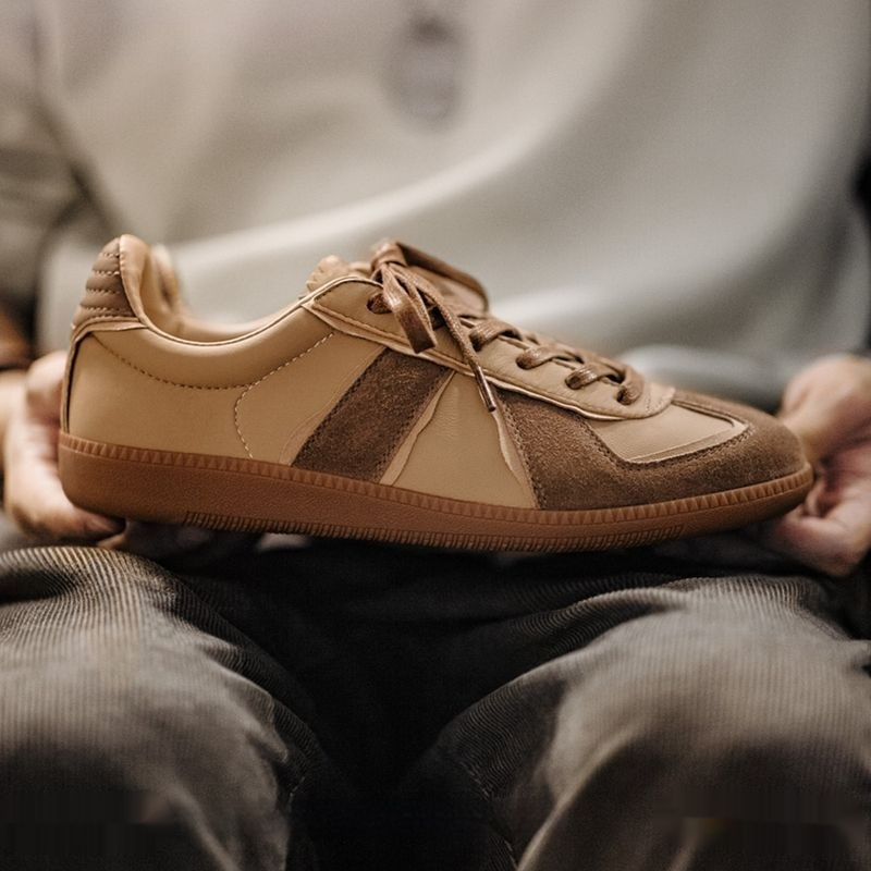 Full-grain Sheepskin Maillard Niche Retro Casual Sports Skate Shoes foto 2