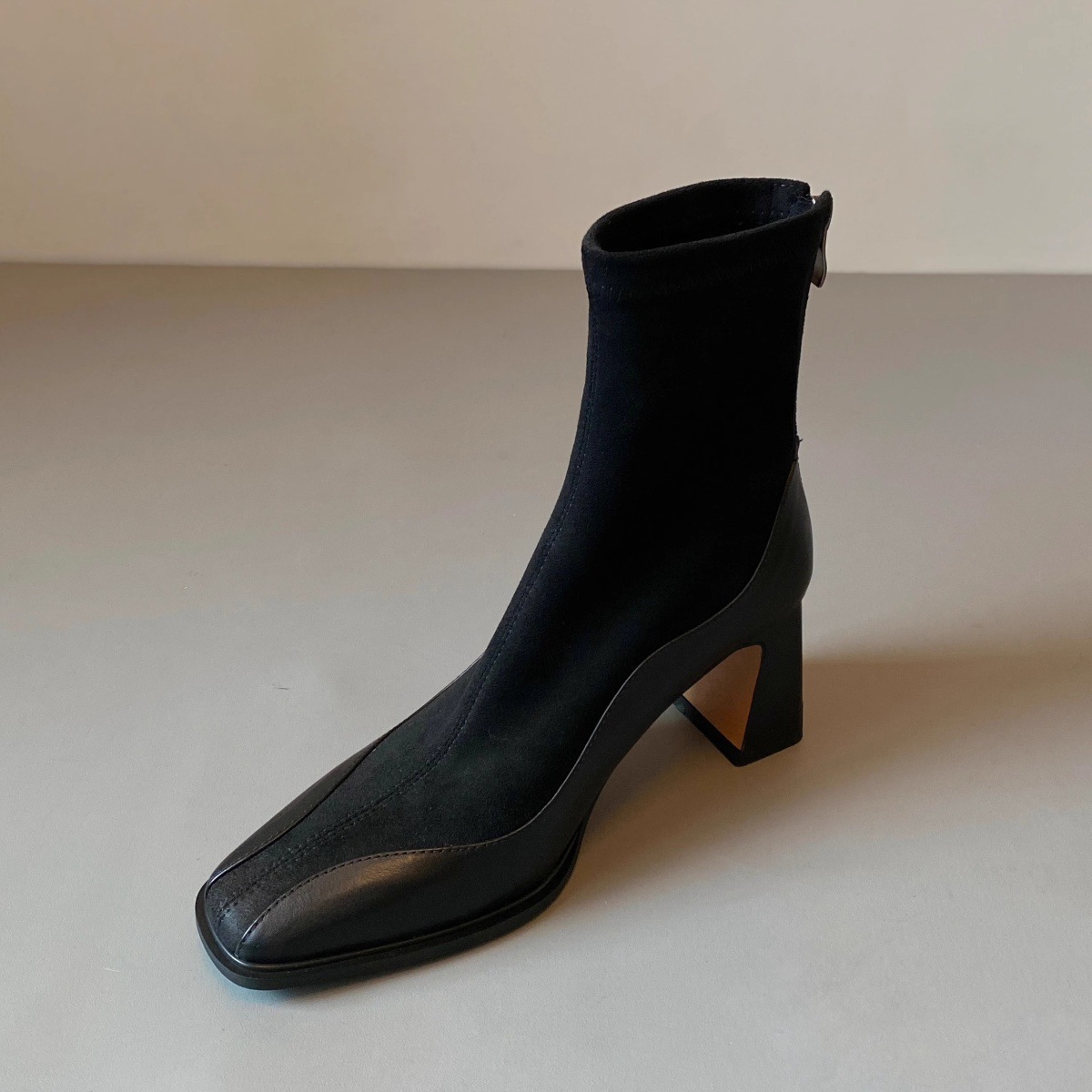 Retro New Chunky Heel High Heel Short Boots Women foto 5
