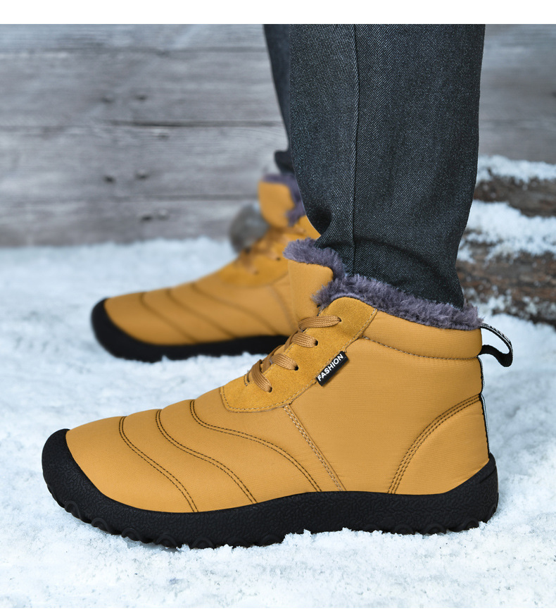 Cotton Shoes Plus Size Casual Fleece-lined Warm Flat Bottom Snow Boots foto 3
