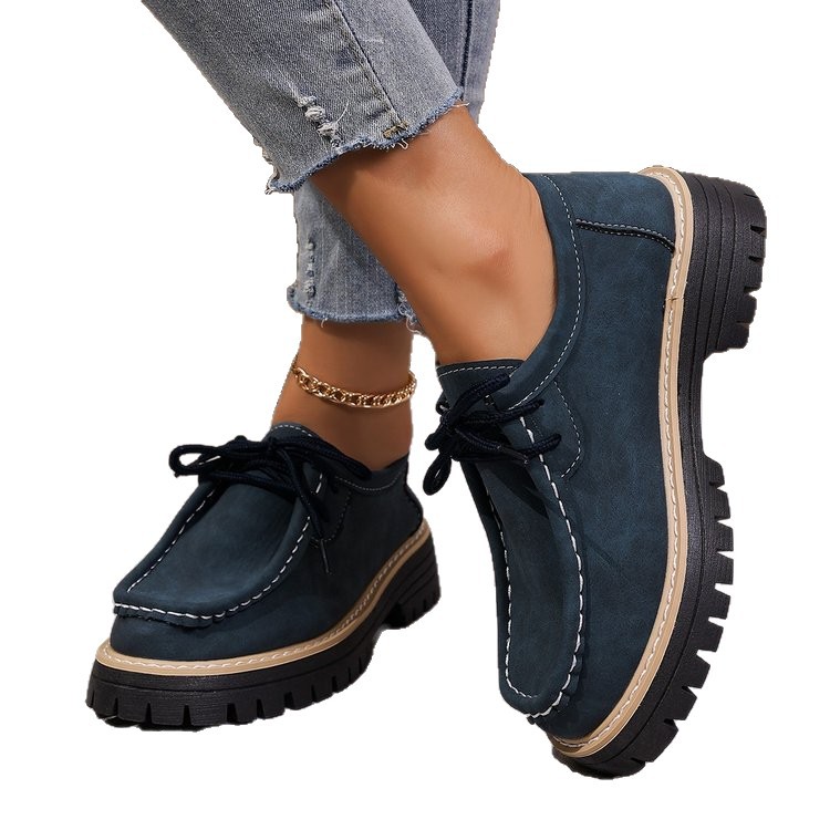 Lace-up British-style Loafers For Women foto 2