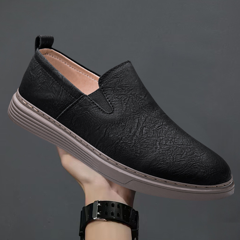 Men's Slip-on Slip-on Soft Bottom Hand-stitched Breathable Board Shoes foto 2