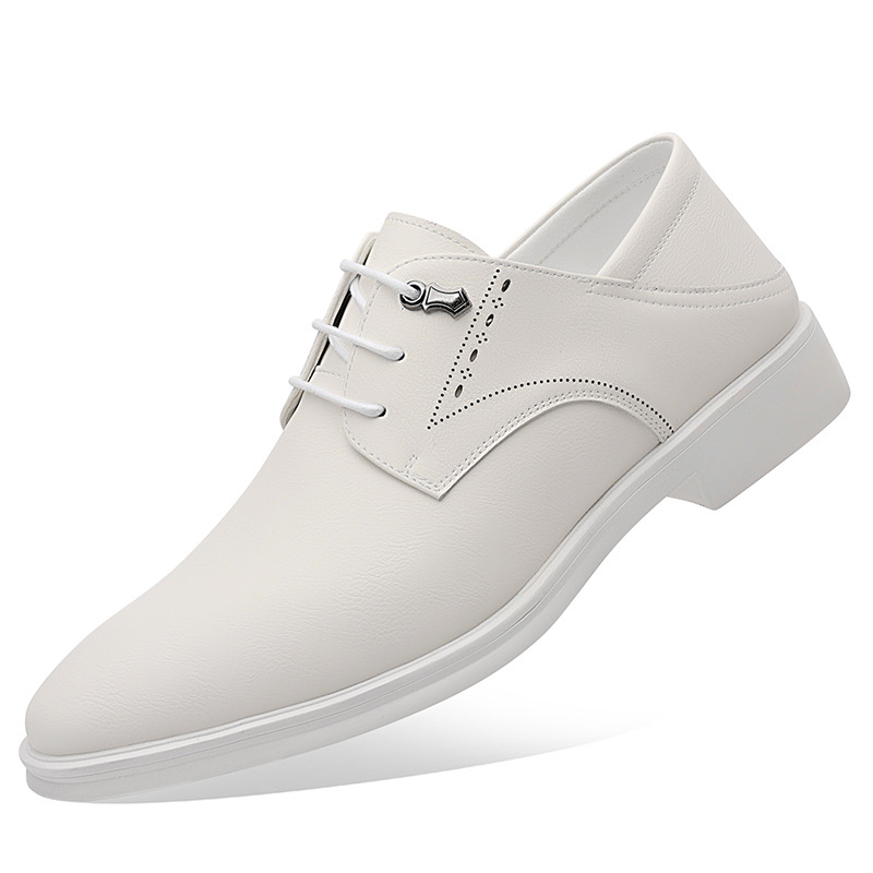 Men's Dress Shoes British Business Soft Leather Pointed Toe foto 2