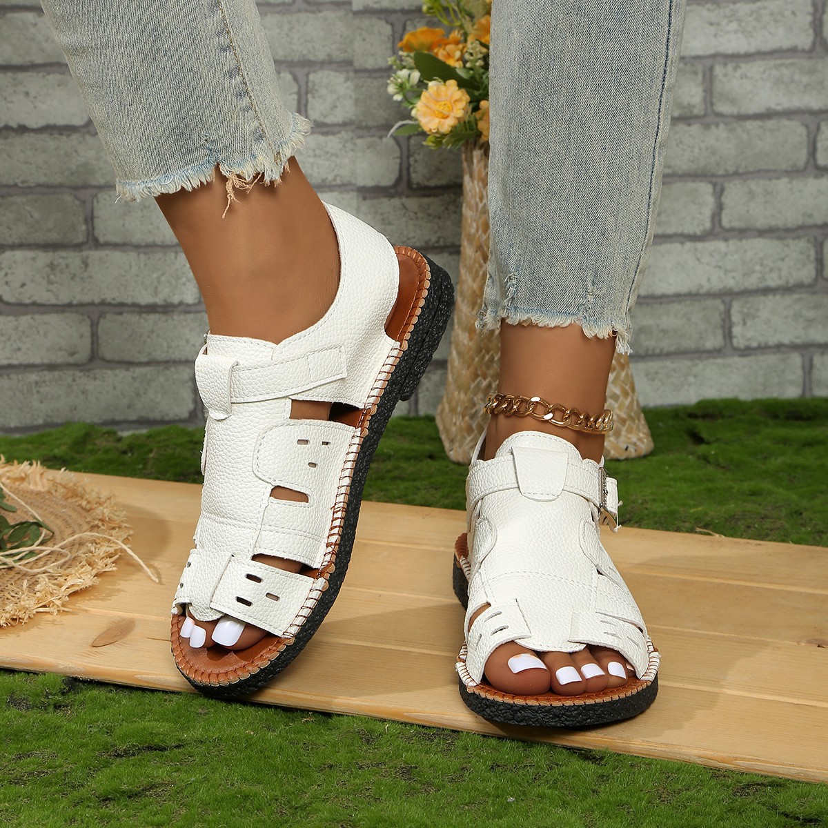 Retro-style Plus-size Soft-soled Casual Sports Sandals foto 5